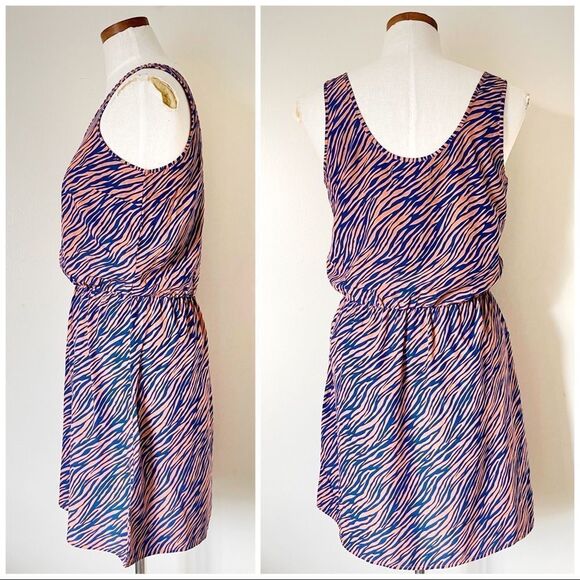 Anthropologie Sunday in Brooklyn Zebra Print sleeveless mini dress size medium - Picture 3 of 4